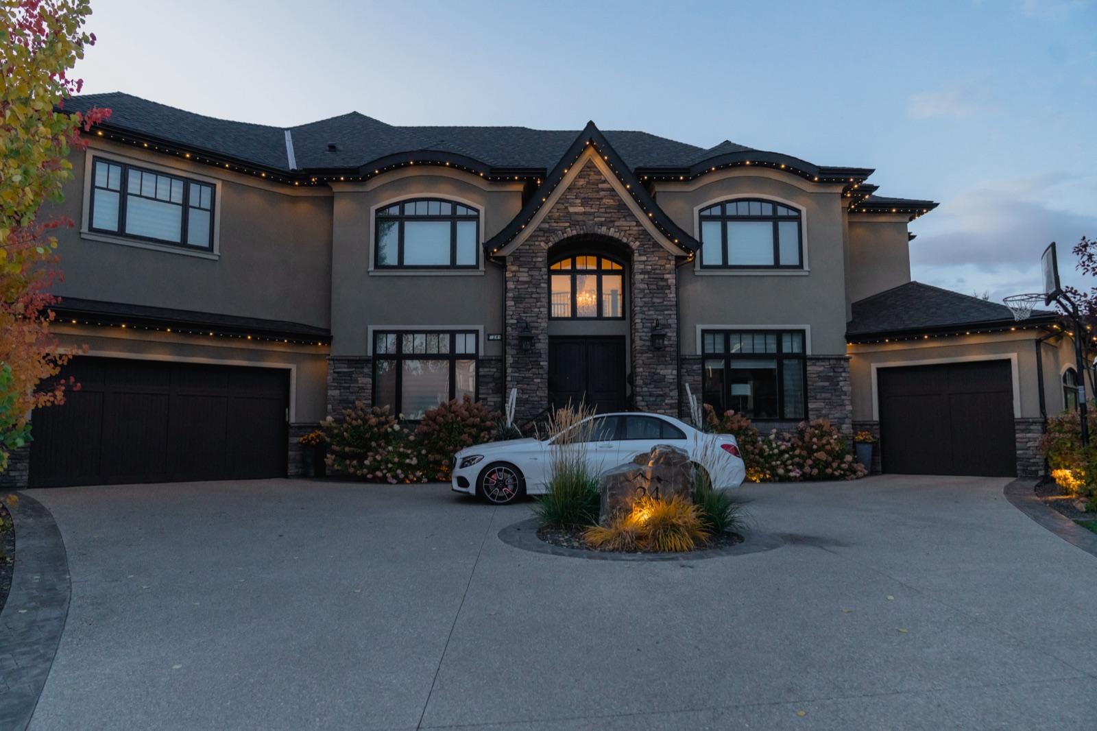 Permanent holiday lighting installation in Calgary – featured home by Lior Lighting