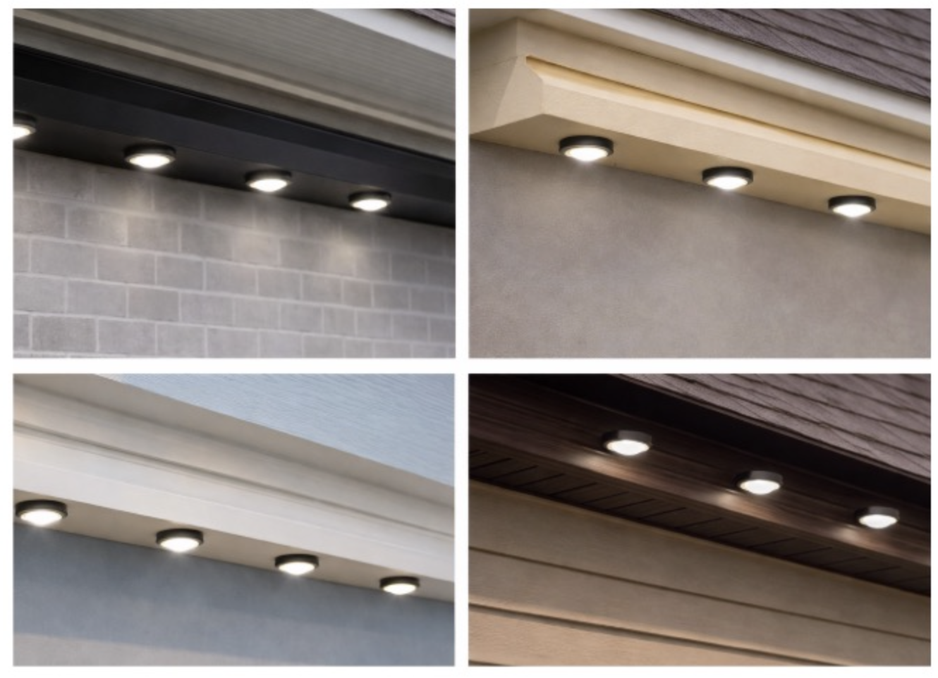 Custom aluminum soffit lighting track – permanent outdoor lights Calgary